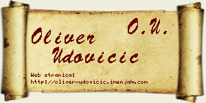 Oliver Udovičić vizit kartica